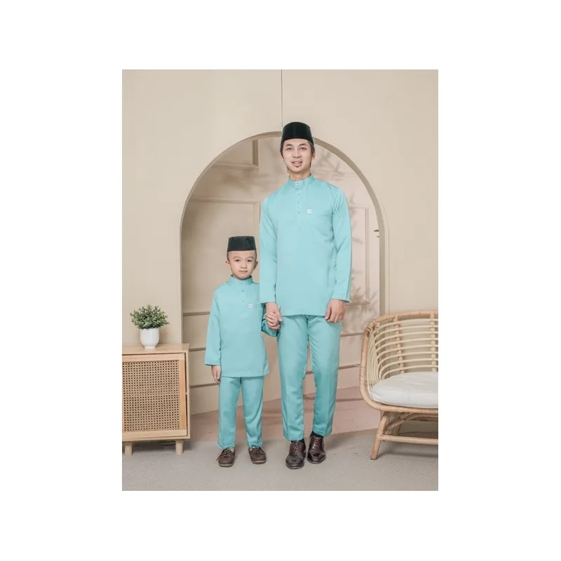 BAJU MELAYU SEDONDON |SET AYAH DAN ANAK| BAJU MELAYU SLIM FIT | BAJU MELAYU NUDE MINT | BAJU MELAYU RAYA 2024 thumbnail 2