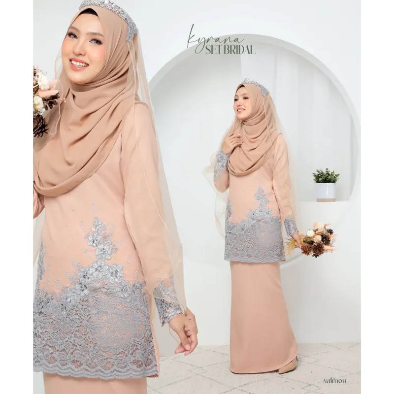 Set Family Baju Kurung Moden Kyrana In Nude Champagne I Kurung Moden I Ayah Anak I Ibu I Moden I Set Family By Moff2u thumbnail 3