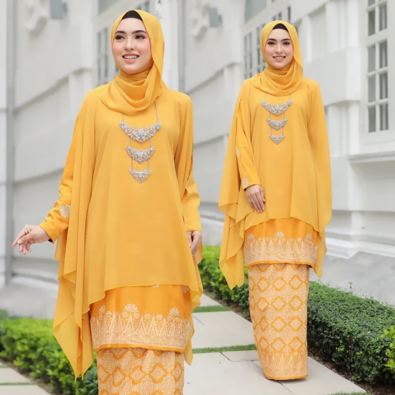 BAJU KURUNG QUEEN BAJU KURUNG MODEN| MUSTARD | BABY BLUE |LAILAC|PEACH |BAJU KURUNG SONKET thumbnail 5