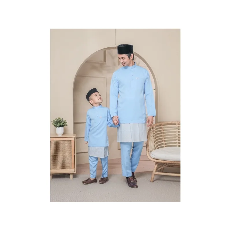 BAJU MELAYU SEDONDON |SET AYAH DAN ANAK| BAJU MELAYU SLIM FIT | BAJU MELAYU NUDE BABY BLUE | BAJU MELAYU RAYA 2024 thumbnail 5