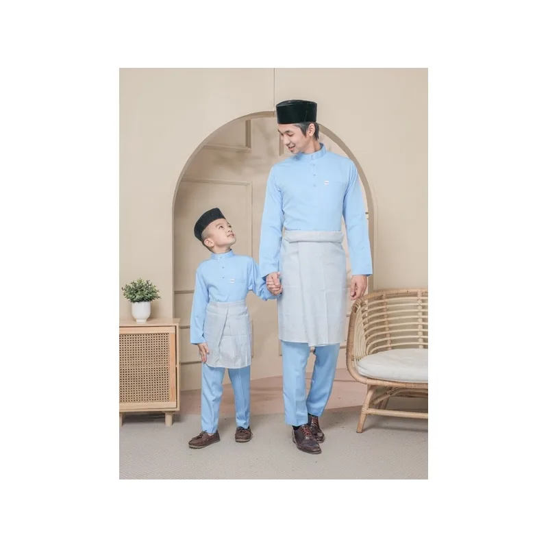 BAJU MELAYU SEDONDON |SET AYAH DAN ANAK| BAJU MELAYU SLIM FIT | BAJU MELAYU NUDE BABY BLUE | BAJU MELAYU RAYA 2024 thumbnail 4