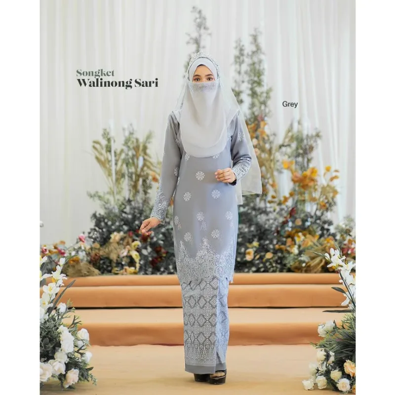 BAJU KURUNG SONGKET | KURUNG MODEN WALINONG SARI ADA 4 WARNA (MOFF COLLECTION) thumbnail 4