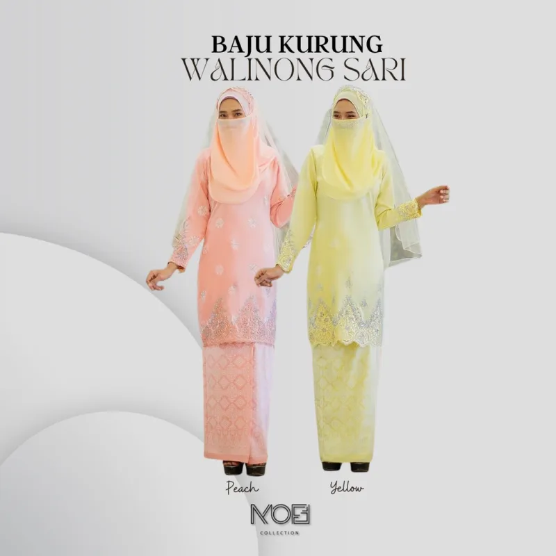 BAJU KURUNG SONGKET | KURUNG MODEN WALINONG SARI ADA 2 WARNA (MOFF COLLECTION)