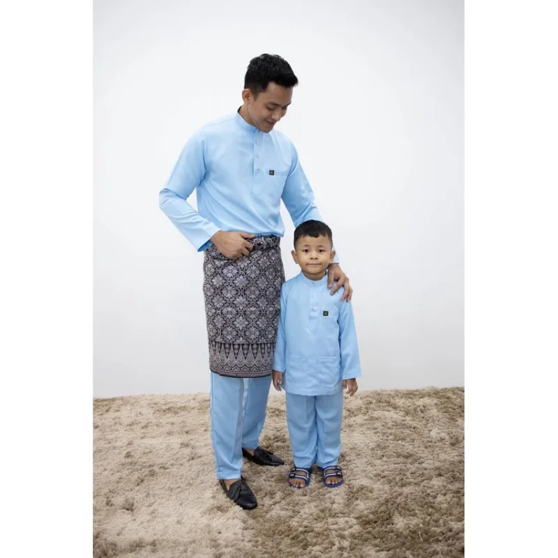 FULL SET FAMILY RAYA SEDONDON | BAJU KURUNG LAILA| KURUNG MODEN BABY BLUE | BAJU KURUNG RAYA 2023| BAJU MELAYU SEDONNON thumbnail 4