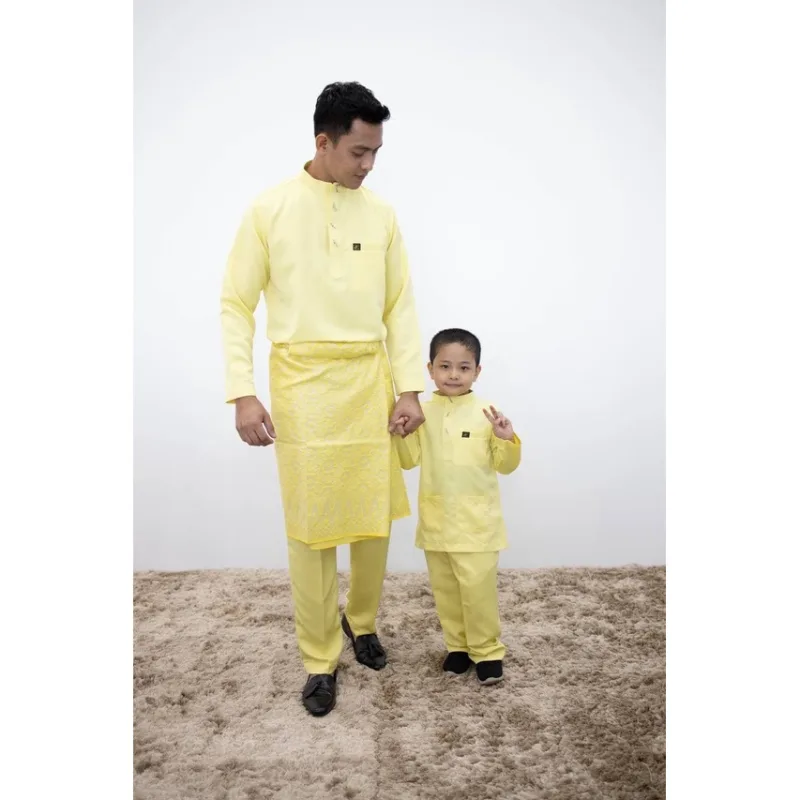 FULL SET FAMILY RAYA SEDONDON | BAJU KURUNG LAILA| KURUNG MODEN YELLOW | BAJU KURUNG RAYA 2023| BAJU MELAYU SEDONNON thumbnail 4