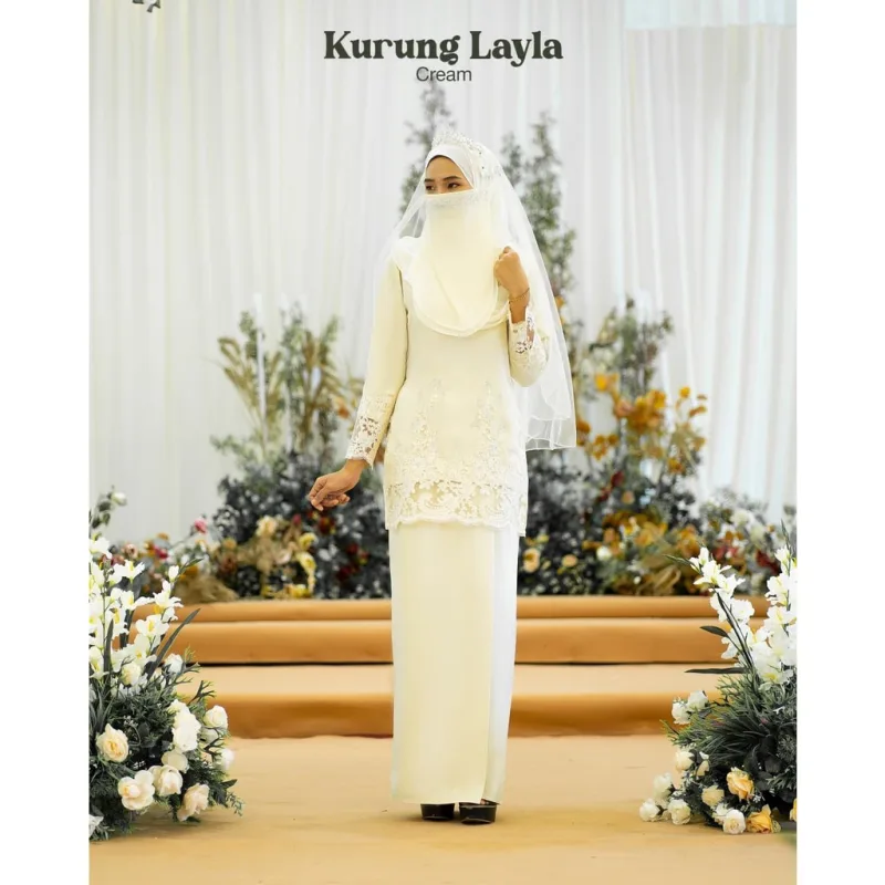 BAJU KURUNG MODEN LAYLA | BAJU KURUNG LACE SULAM ADA 5 WARNA (MOFF COLLECTIONS) thumbnail 5