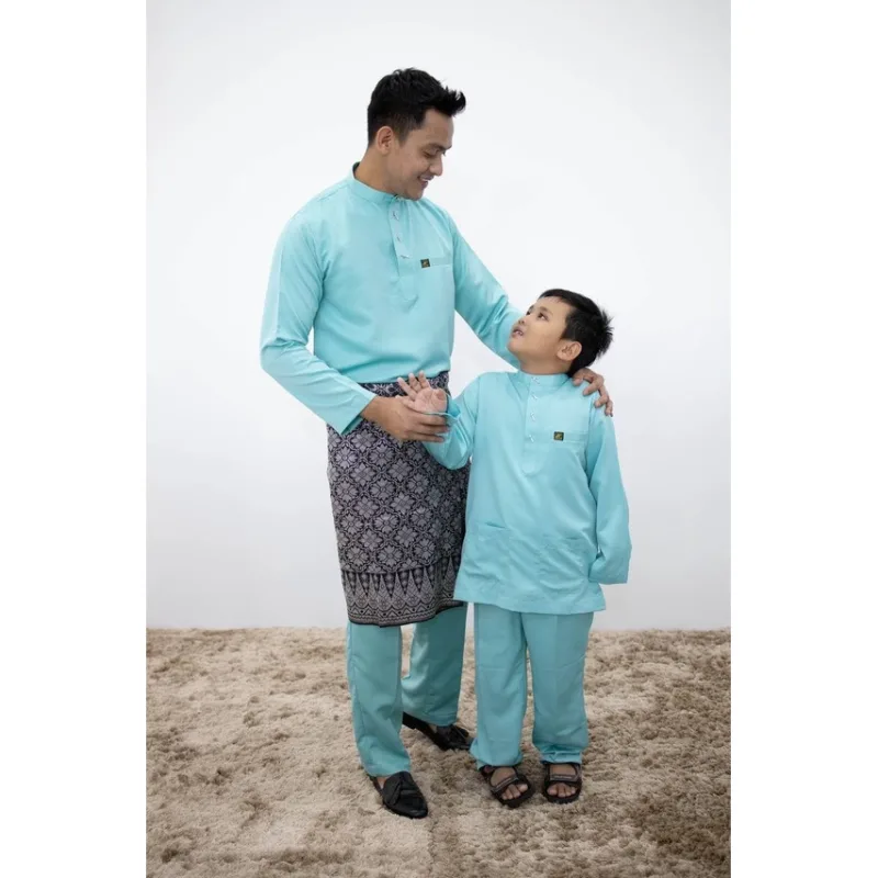 Moff Kurung Moden Rayna Dewasa | Family | Budak | Set Family Raya {Mint Green} thumbnail 5