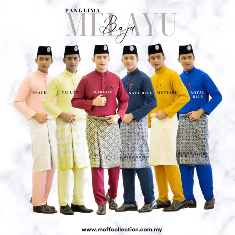 BAJU Melayu Moden Panglima In 6 COLOUR | BAJU MELAYU DEWASA BY MOFF2U