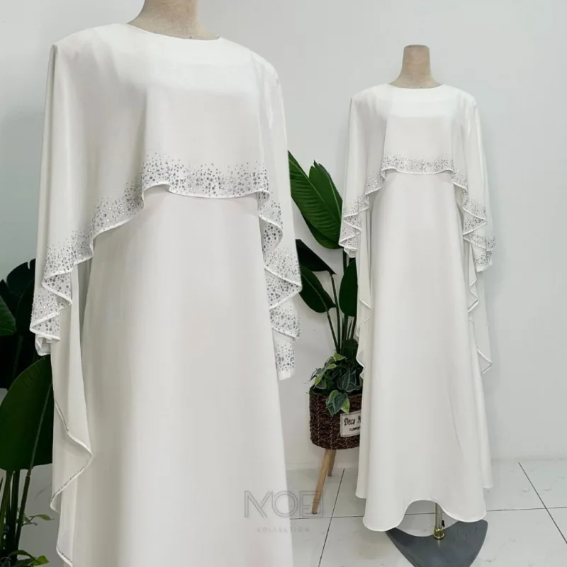 MOFF Bridal Set BAJU JUBAH Ratu Arab In Off White | Full set 8 Item | Nikah | Tunang| BAJU DRESS thumbnail 2