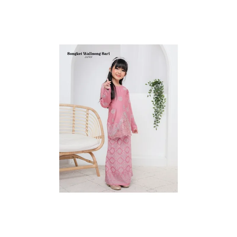 SET FAMILY WALINONG SARI | KURUNG WALINONGSARI DUSTY PINK BY MOFF COLLECTION thumbnail 5