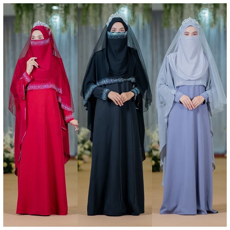 BAJU JUBAH RATU ARAB | BAJU DRESS JUBAH | MAROON| GREY | HITAM by moff2u thumbnail 2
