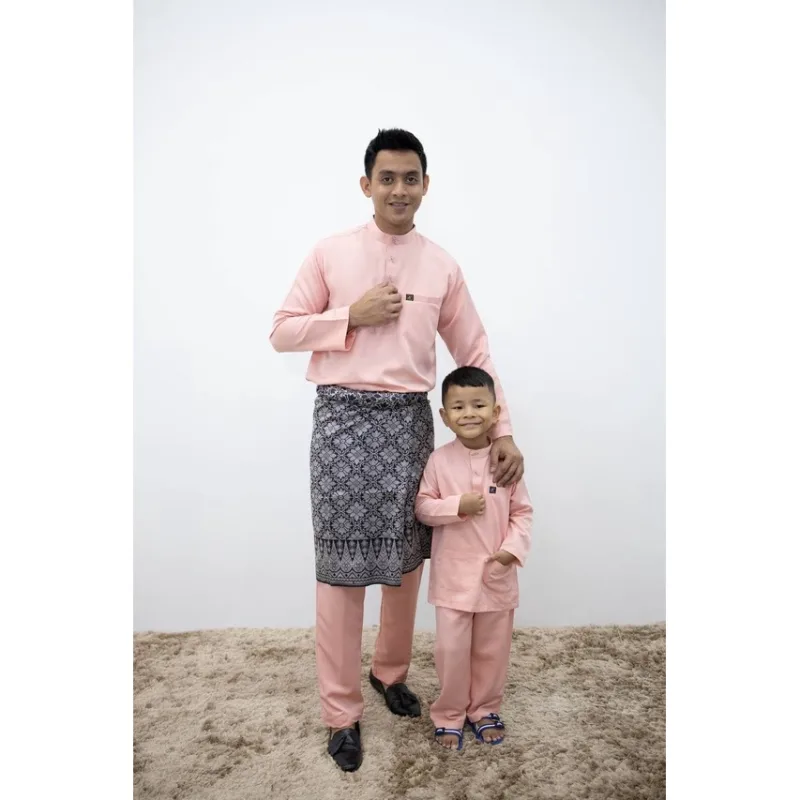 Moff BAJU Kurung Moden Rayna Dewasa | KURUNG RIAU | KURUNG PAHANG| KURUNG CORAK BUNGA | Set Family Raya {Peach} thumbnail 5
