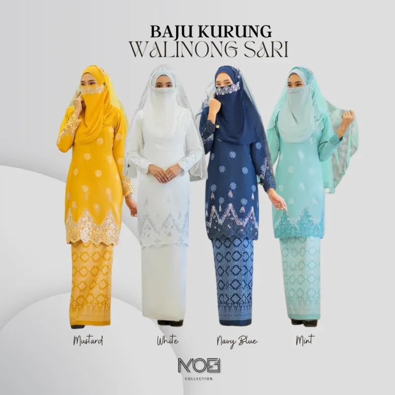 BAJU KURUNG SONGKET | KURUNG MODEN WALINONG SARI ADA 4 WARNA (MOFF COLLECTIONS)