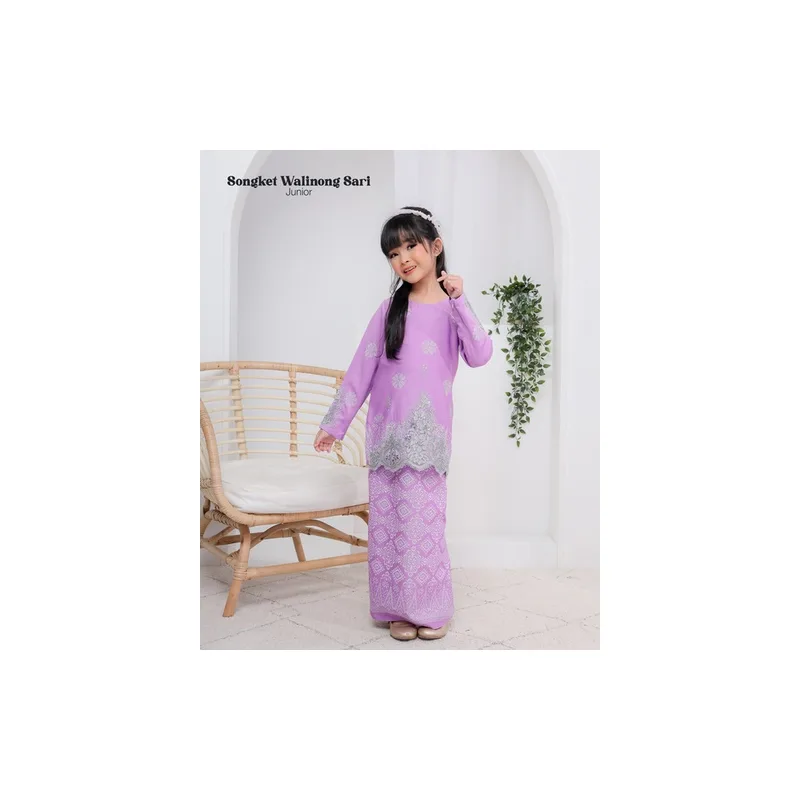 SET FAMILY WALINONG SARI | KURUNG WALINONGSARI IN LILAC BY MOFF COLLECTION thumbnail 5