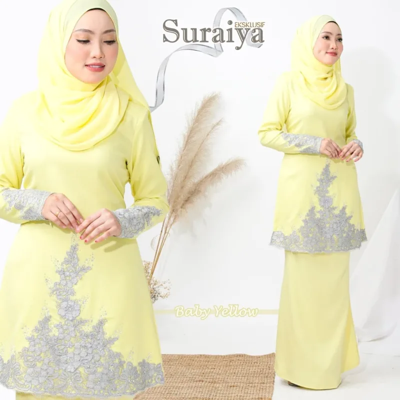 BAJU KURUNG MODEN SURAIYA KURUNG LACE 7 WARNA (MOFF COLLECTION) thumbnail 4