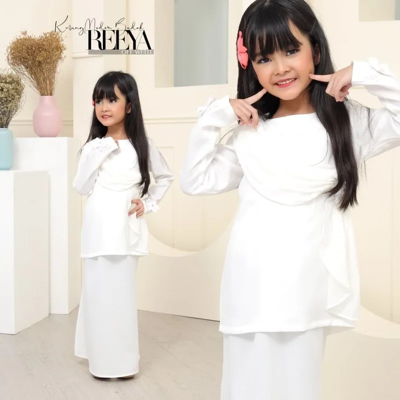 SET FAMILY BAJU KURUNG REEYA OFF WHITE BAJU MELAYU KID And DADDY RAYA 2023 By Moff2u thumbnail 3