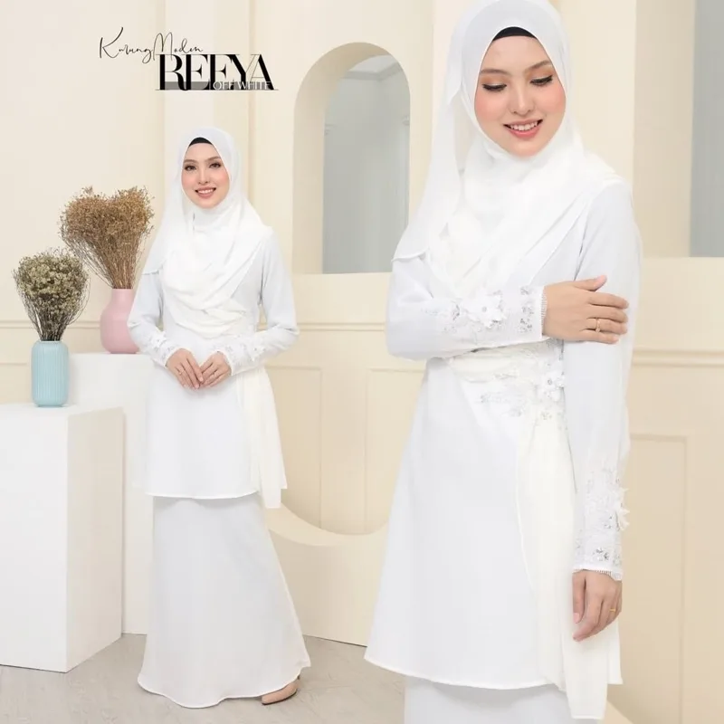 SET FAMILY BAJU KURUNG REEYA OFF WHITE BAJU MELAYU KID And DADDY RAYA 2023 By Moff2u thumbnail 2