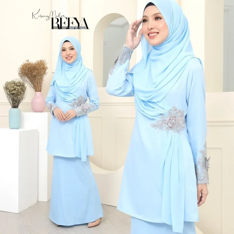 SET FAMILY BAJU KURUNG LACE | BAJUKURUNG KIDS BAJU KURUNG REEYA | KURUNG BUDAK RAYA 2023 BY MOFF2U thumbnail 4