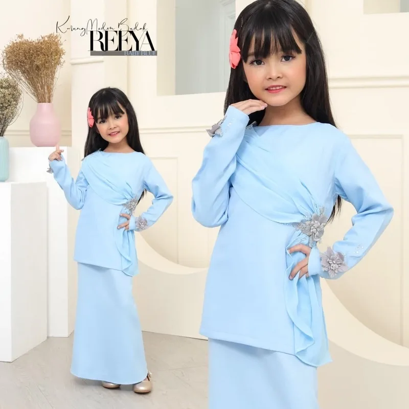 SET FAMILY BAJU KURUNG LACE | BAJUKURUNG KIDS BAJU KURUNG REEYA | KURUNG BUDAK RAYA 2023 BY MOFF2U thumbnail 5