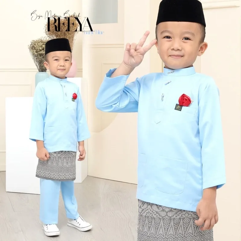 SET FAMILY BAJU KURUNG LACE | BAJUKURUNG KIDS BAJU KURUNG REEYA | KURUNG BUDAK RAYA 2023 BY MOFF2U thumbnail 3