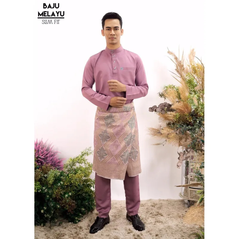 MOFF Baju Melayu Slim fit Sakura | Baju melayu I Baju melayu 2024 | Baju Melayu DEWASA thumbnail 2