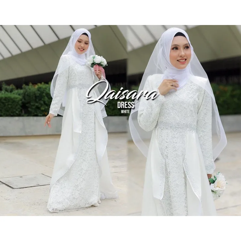 FULL SET 8 ITEM DRESS QAISARA in OFF WHITE | NIKAH | KAHWIN | TUNANG I DINNER BY MOFF2U thumbnail 4