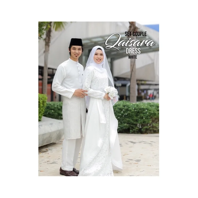 FULL SET 8 ITEM DRESS QAISARA in OFF WHITE | NIKAH | KAHWIN | TUNANG I DINNER BY MOFF2U