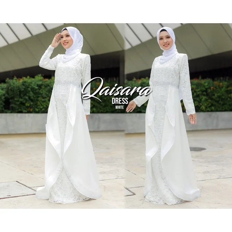 FULL SET 8 ITEM DRESS QAISARA in OFF WHITE | NIKAH | KAHWIN | TUNANG I DINNER BY MOFF2U thumbnail 3