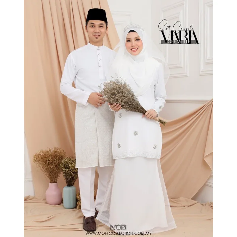 MOFF Bridal Set BAJU KURUNG Maria | Nikah Kahwin |Tunang | Full set Kurung Moden thumbnail 2