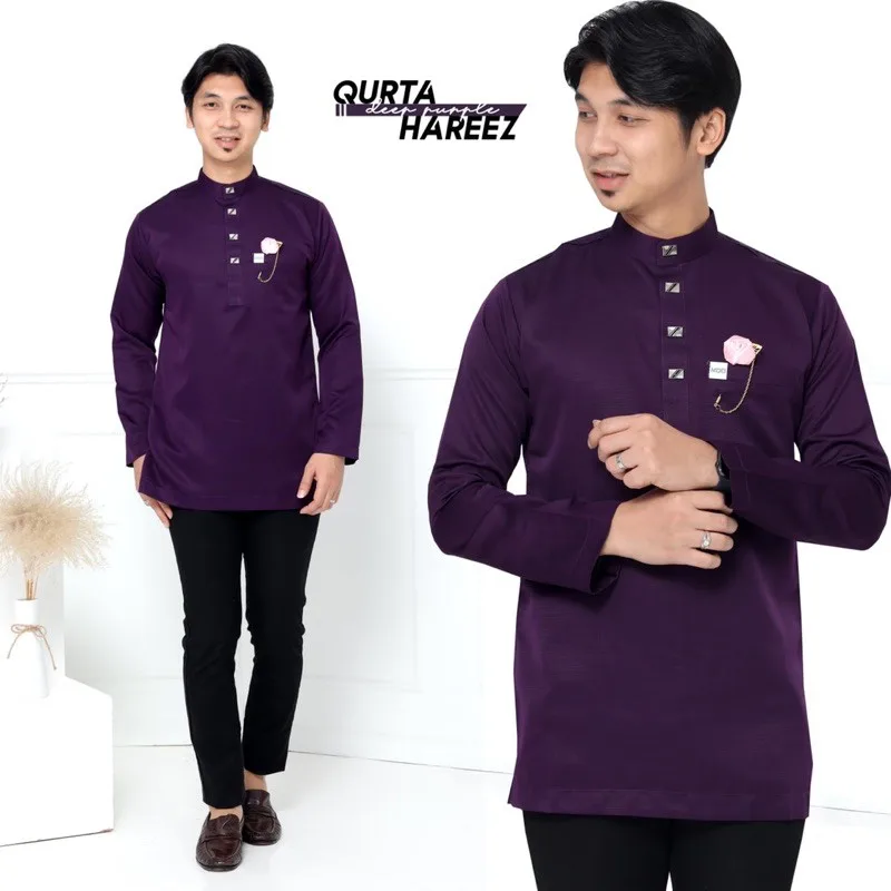 MOFF BAJU Kurta Hareez In Dark Purple thumbnail 2
