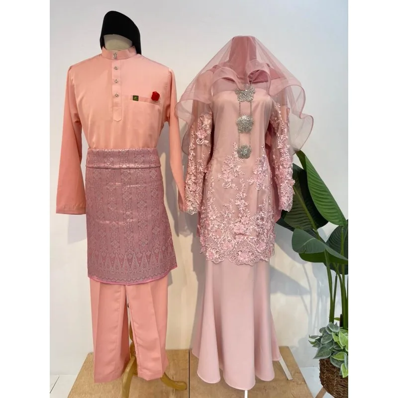 MOFF Bridal Set BAJU KURUNG Nuriz | Nikah Kahwin |Tunang | Full set Kurung Moden thumbnail 2