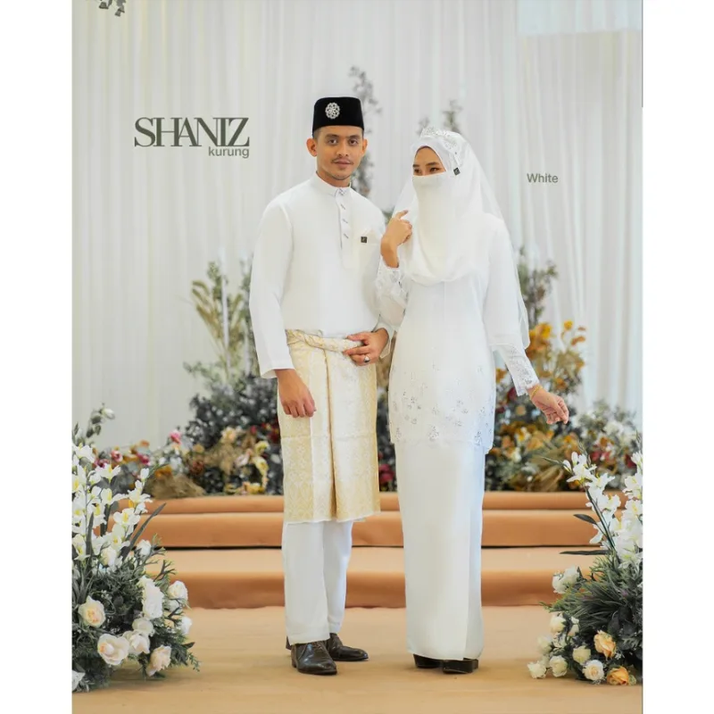 MOFF Bridal Set BAJU KURUNG Shaniz In Off white | Nikah Kahwin | Tunang | Full set Kurung Moden