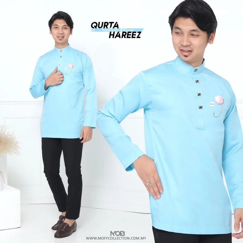 MOFF BAJU Kurta Hareez In Artic Blue thumbnail 2