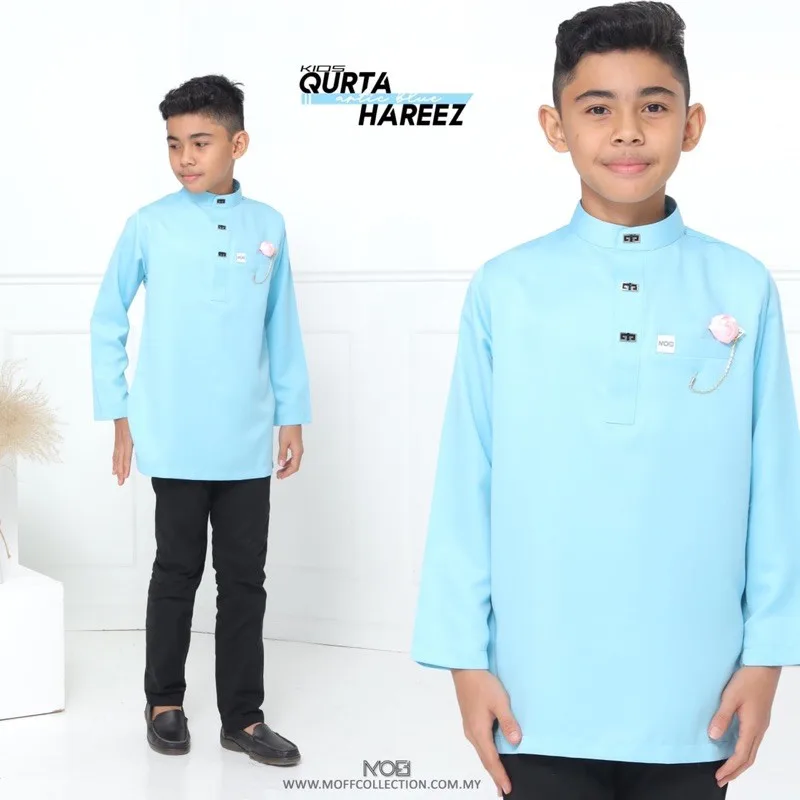 MOFF BAJU Kurta Hareez In Artic Blue thumbnail 3