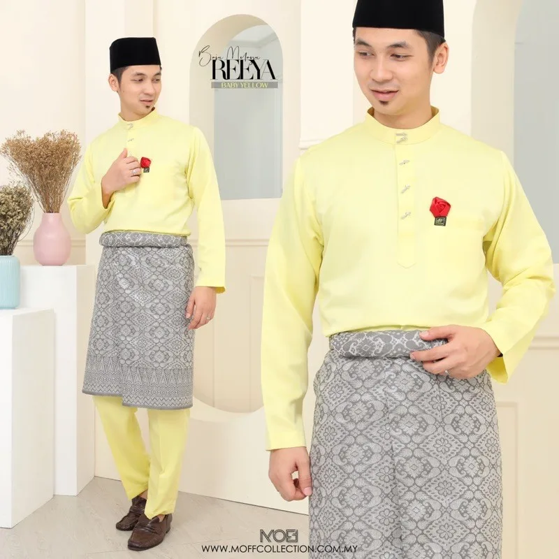 MOFF Bridal Set BAJU KURUNG Reeya In Baby Yellow | Nikah Kahwin |Tunang | Full set Kurung Moden thumbnail 4
