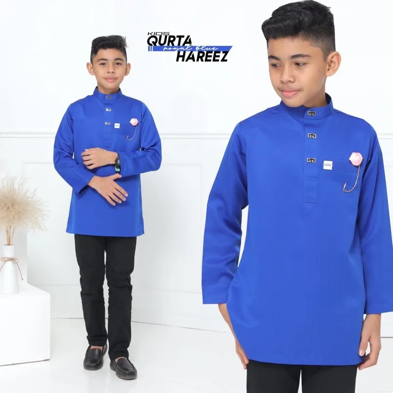 MOFF BAJU Kurta Hareez In Royal Blue thumbnail 3