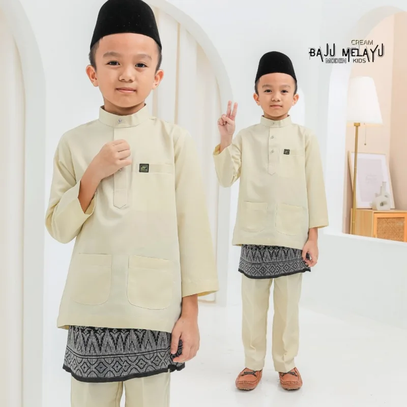Set Family Songket Lateefa In CREAM I Kurung Moden I Ayah Anak I Ibu I Moden I Set Family By Moff2u thumbnail 4