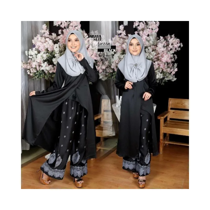 MOFF BAJU Jubah Abaya Suit Narra | palazzo | Plussize | BAJU JUBAH SELUR thumbnail 2
