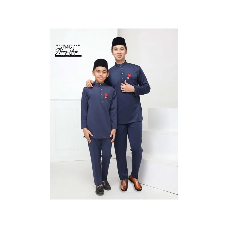 BAJU MELAYU Slim fit Bang Jago | NAVY BLUE MAROON |KIDS and Daddy by moff2u thumbnail 2
