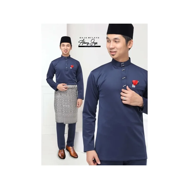 BAJU MELAYU Slim fit Bang Jago | NAVY BLUE MAROON |KIDS and Daddy by moff2u thumbnail 4