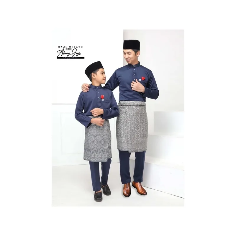 BAJU MELAYU Slim fit Bang Jago | NAVY BLUE MAROON |KIDS and Daddy by moff2u thumbnail 3