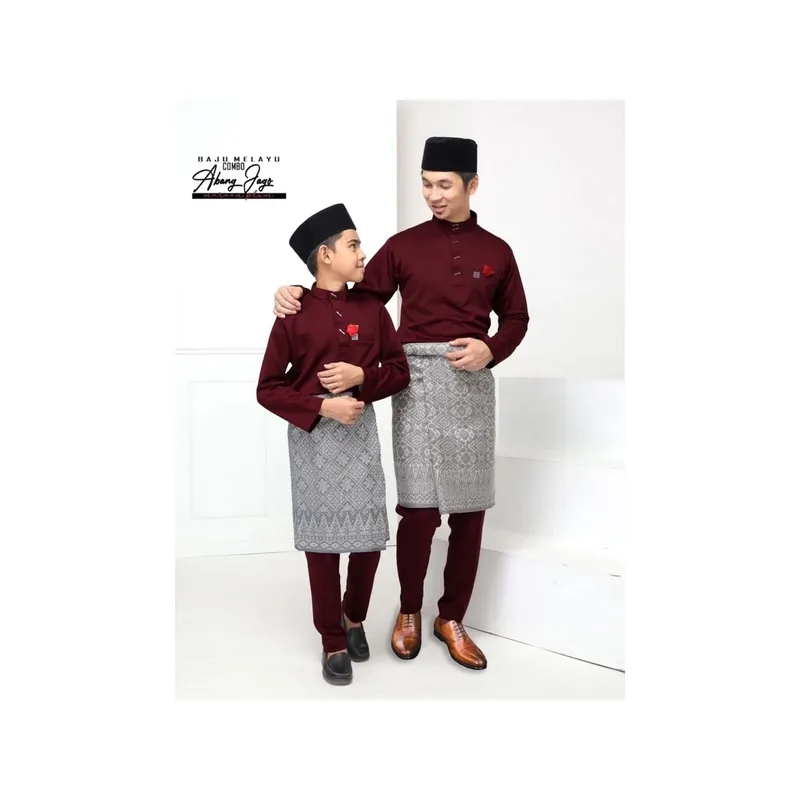 BAJU MELAYU Slim fit Bang Jago | NAVY BLUE MAROON |KIDS and Daddy by moff2u thumbnail 5