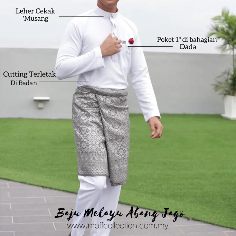 BAJU MELAYU BANG JAGO PUTIH /OFF WHITE | BAJU MELAYU SLIM FIT | BAJU MELAYU DEWASA | BAJU MELAYU | NIKAH|TUNANGBY MOFF2U thumbnail 4