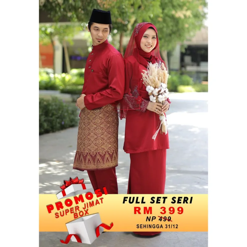MOFF Bridal Set BAJU Kurung Seri | Nikah Kahwin |Tunang | Full set Kurung Moden thumbnail 3