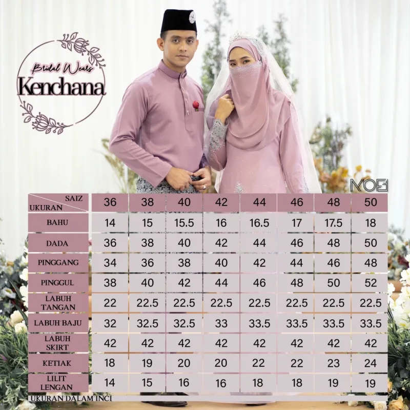 MOFF Bridal Set BAJU KURUNG Kenchana In Dark Purple | Nikah Kahwin |Tunang | Full set Kurung Moden | BAJU KEBAYA thumbnail 3