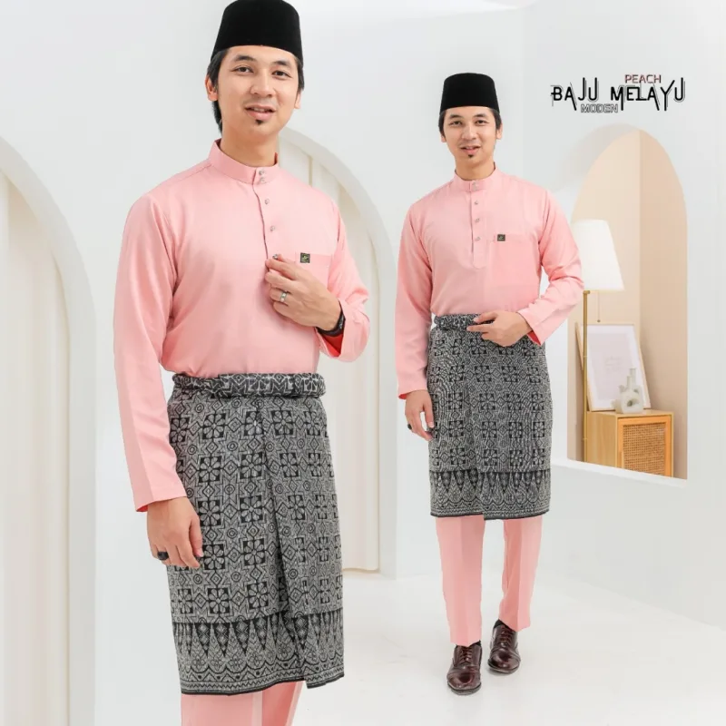 MOFF Bridal Set BAJU KURUNG Walinong Sari In Peach | Nikah Kahwin |Tunang | Full set Kurung Moden thumbnail 2