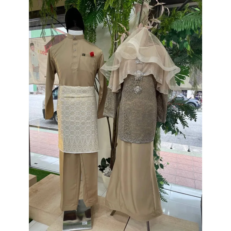 MOFF Bridal Set BAJU KURUNG Mawar | Nikah Kahwin |Tunang | Full set Kurung Moden thumbnail 3