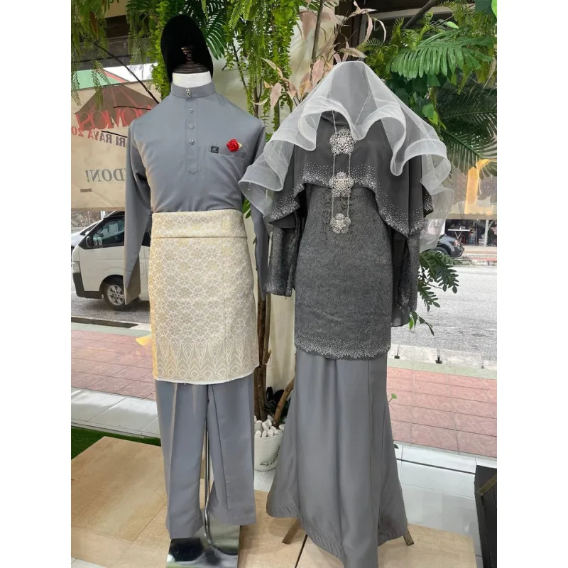 MOFF Bridal Set BAJU KURUNG Mawar | Nikah Kahwin |Tunang | Full set Kurung Moden thumbnail 5