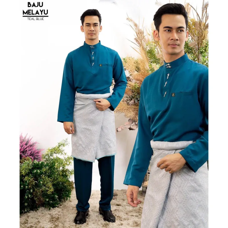 MOFF Baju Melayu slim Fit |Slimfit Sakura Off white | BAJU MELAYU DEWASA 6 WARNA thumbnail 3