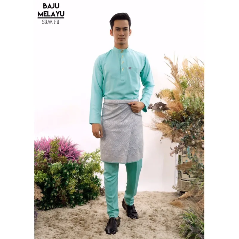 MOFF Baju Melayu slim Fit |Slimfit Sakura Off white | BAJU MELAYU DEWASA 6 WARNA thumbnail 5
